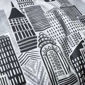 Crno-siva posteljina Catherine Lansfield Citylife, 200 x 200 cm