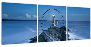 Slika svjetionika i mora (sa satom) (90x30 cm)