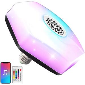 Rgbw led žarnica in bluetooth zvočnik + daljinski upravljalnik - verk group