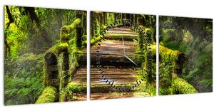 Slika stepenica u prašumi (sa satom) (90x30 cm)