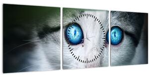 Slika mačke (sa satom) (90x30 cm)