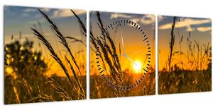 Slika polja pri zalasku sunca (sa satom) (90x30 cm)
