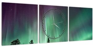 Slika polarne svjetlosti (sa satom) (90x30 cm)