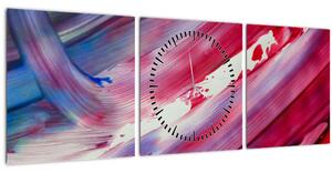 Slika - ružičasto-plava boja (sa satom) (90x30 cm)