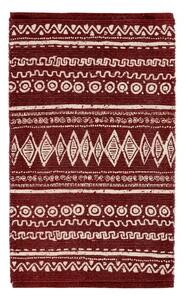 Crveno-bijeli pamučni tepih Webtappeti Ethnic, 55 x 180 cm
