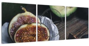 Slika smokava i avokada (sa satom) (90x30 cm)