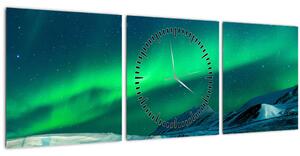 Slika ljudi pri polarnoj svijetolosti (sa satom) (90x30 cm)