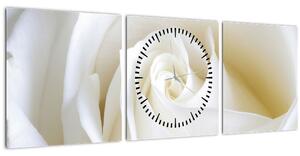 Slika bijele ruže (sa satom) (90x30 cm)