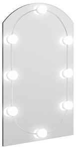 VidaXL Ogledalo s LED svjetlima 70 x 40 cm stakleno u obliku luka