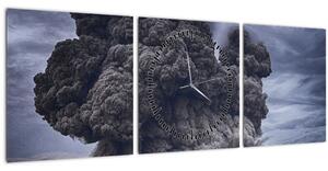 Slika - Erupcija vulkana (sa satom) (90x30 cm)