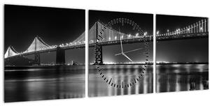 Slika - Crno-bijeli most (sa satom) (90x30 cm)