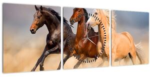 Slika - Divlji konji (sa satom) (90x30 cm)