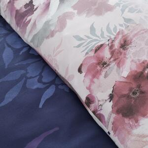 Plavo-ružičasta posteljina Catherine Lansfield Dramatic Floral, 135 x 200 cm