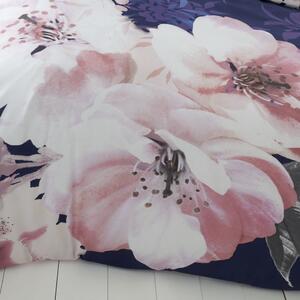 Plavo-ružičasta posteljina Catherine Lansfield Dramatic Floral, 135 x 200 cm