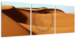 Slika - Otisci u pustinji (sa satom) (90x30 cm)