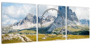 Slika - Talijanski Dolomiti (sa satom) (90x30 cm)