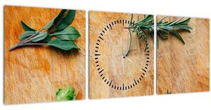 Slika - Začinsko bilje (sa satom) (90x30 cm)