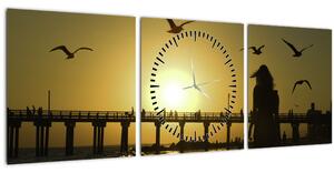 Slika - Šetnja plažom (sa satom) (90x30 cm)