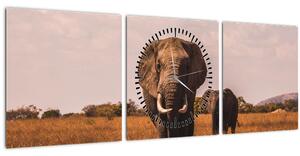 Slika - Dolazak slona (sa satom) (90x30 cm)