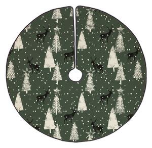Pamučni tepih ispod božićnog drvca Butter Kings Deer in the Forest, ø 130 cm