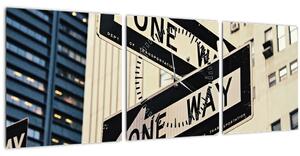 Slika - New York ONE WAY (sa satom) (90x30 cm)