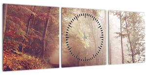 Slika - Jesenja šetnja šumom (sa satom) (90x30 cm)