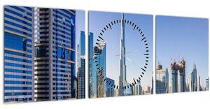 Slika - Jutro u Dubaiju (sa satom) (90x30 cm)