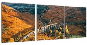 Slika mosta u škotskoj dolini (sa satom) (90x30 cm)