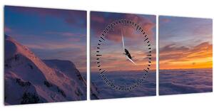 Slika za zalaska sunca, Mt. Blanc (sa satom) (90x30 cm)