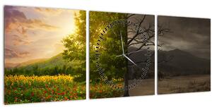 Slika - Životni ciklus (sa satom) (90x30 cm)