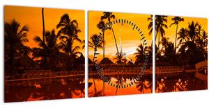 Slika - Zalazak sunca nad resortom (sa satom) (90x30 cm)