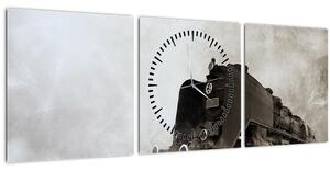 Slikanje - Vlak u magli (sa satom) (90x30 cm)