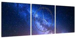 Slika - Noćne ljepote zvijezda (sa satom) (90x30 cm)