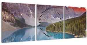 Slika - Planinski kanadski krajolik (sa satom) (90x30 cm)