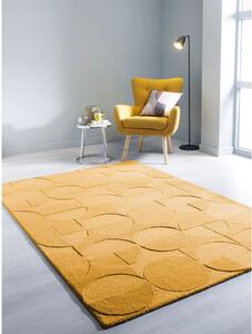 Žuti vuneni tepih Flair Rugs Gigi, 120 x 170 cm