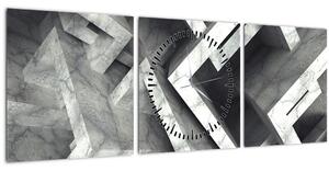 Apstraktna slika kockica (sa satom) (90x30 cm)