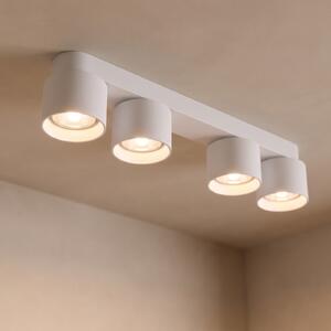 Nordlux Downlight Pitcher, bijela/srebrna, 4 svjetla, metal, GU10, prigušiva, Bijela, Dnevni boravak/blagovaonica, Metal
