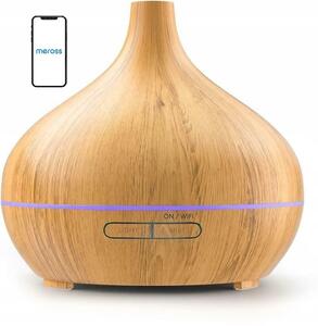Pametni wi-fi difuzor eteričnih olj led rgb vlažilec zraka 400ml alexa google assistant - meross