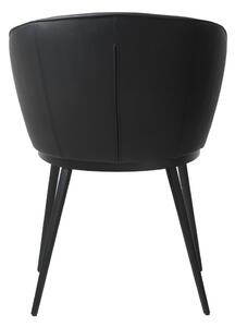 Crna blagovaonska stolica od imitacije kože Unique Furniture Gain Leath