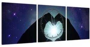 Slika - Simbolična ljubav (sa satom) (90x30 cm)