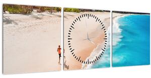 Slikanje - Trčanje na plaži (sa satom) (90x30 cm)