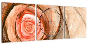Slika - Ruža umjetničkog duha (sa satom) (90x30 cm)