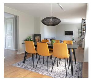 Set od 2 senf-žute baršunaste blagovaonske stolice House Nordic Middelfart