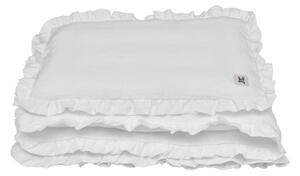 Bijela dječja lanena posteljina i jastuk BELLAMY Snow White, 80 x 100 cm