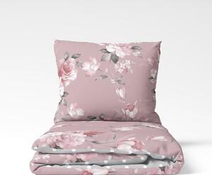 Ružičasta pamučna posteljina za bračni krevet Bonami Selection Belle, 200 x 220 cm