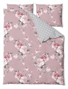 Ružičasta pamučna posteljina za krevet za jednu osobu Bonami Selection Belle, 140 x 220 cm