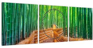 Slika - Šuma japanskog bambusa (sa satom) (90x30 cm)