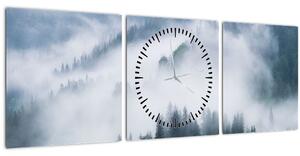 Slika - Drveće u magli (sa satom) (90x30 cm)