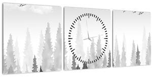 Slika - Šumski vrhovi (sa satom) (90x30 cm)