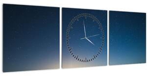 Slika - Noćno nebo iznad ceste (sa satom) (90x30 cm)